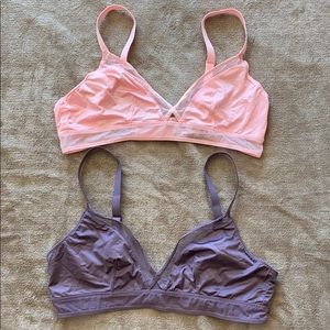 Victoria’s Secret Satin & Mesh Triangle Bralettes